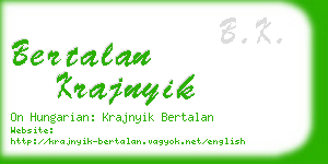 bertalan krajnyik business card
